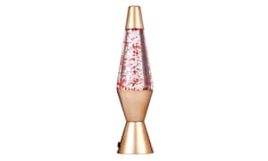 Lámpara de lava con brillo de oro rosa, £ 29