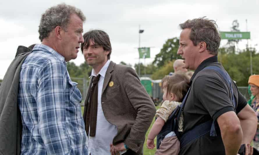 Jeremy Clarkson, Alex James y David Cameron en Alex James presenta la cosecha